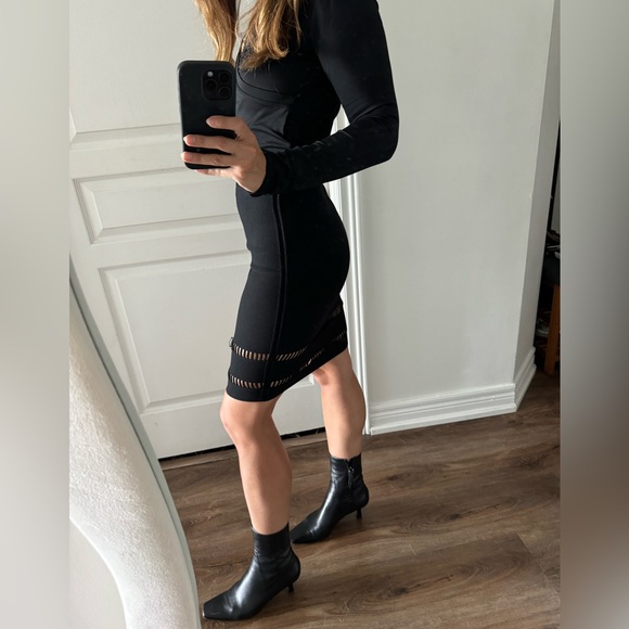 Alexander Wang: Black Stretch Knit Straight Skirt - Picture 2 of 8